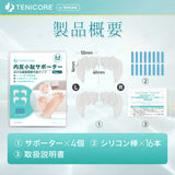 【4個入・調整シリコン棒】Tenicore 内反小趾サポーター 三本指固定式(MF2b)