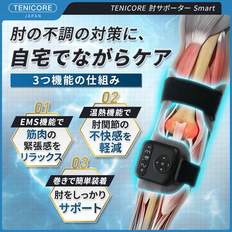 EMS×温熱ケア】Techlove 手首サポーター Smart WD1 (一個セット