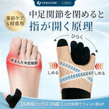 【5段階で強さを調整】Tenicore 外反母趾・内反小趾サポーター 薄型調整可能タイプ(MB3H)
