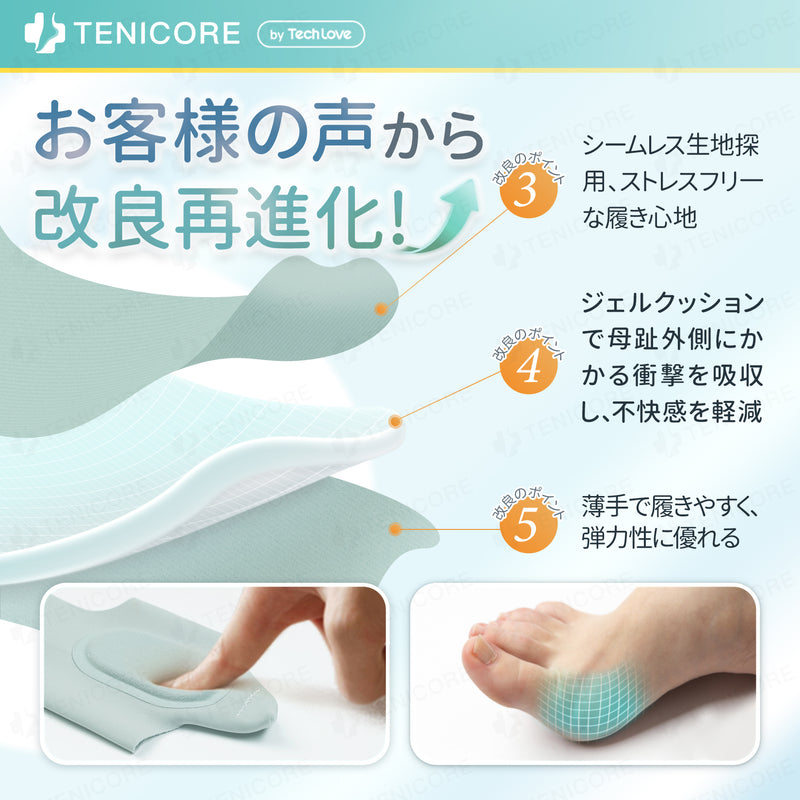 Tenicore Bunion Support, Thin Adjustable Fixed Type (2 Pieces) (MB6)