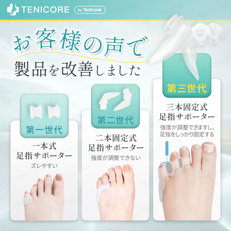 Tech Love Bunion Support, Antibacterial, Deodorizing, Fixed Type (2 Pairs) (MB1Q)