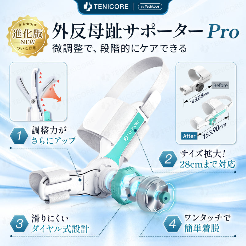 ワンタッチ式】Tenicore 外反母趾サポーター Pro ダイヤル式(MX3H
